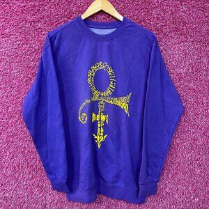 Prince Love Symbol Purple Pullover Sweatshirt Medium